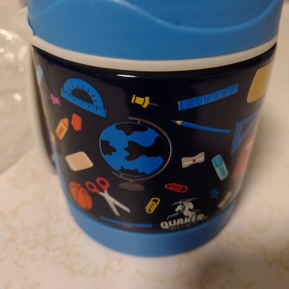Quaker New in Box School Themed Thermos with Spork - Picture 4 of 14